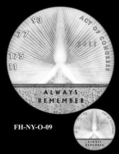 Fallen Heroes National September 11 Memorial and Museum Medal Design Candidate FH-NY-O-09