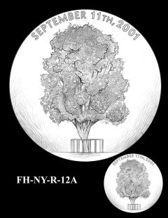 Fallen Heroes National September 11 Memorial and Museum Medal Design Candidate FH-NY-R-12A