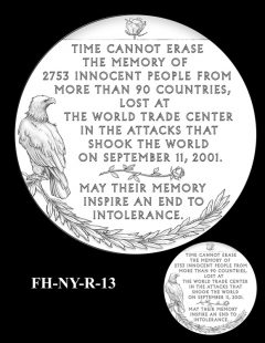 Fallen Heroes National September 11 Memorial and Museum Medal Design Candidate FH-NY-R-13