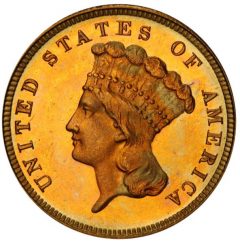 Lot 399 - $3 1882 PCGS MS67 EX SIMPSON