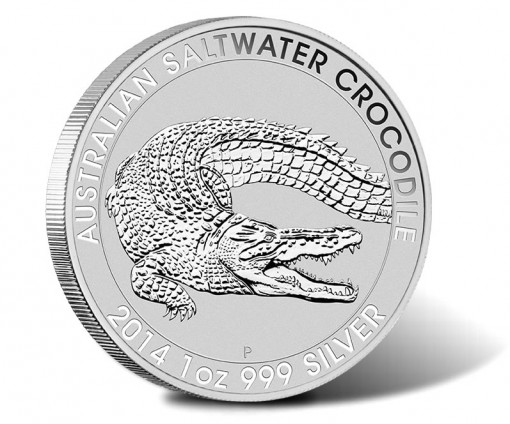 Reverse of the 2014 Saltwater Crocodile Silver Bullion Coin