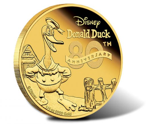 2014 80th Anniversary of Donald Duck Gold Coin