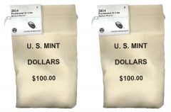 2014 P&D Herbert Hoover Presidential $1 Coins in bags
