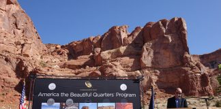 Arches National Park Quarter Launch Ceremony Highlights Arches National Park - Quarters Backdrop