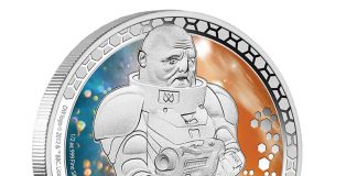 2014 Doctor Who Monsters Coin Depicts Sontaran Doctor Who Monsters 2014 Sontaran Silver Proof Coin