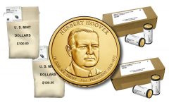 Herbert Hoover Presidential $1 Coins in Rolls, Bags and Boxes
