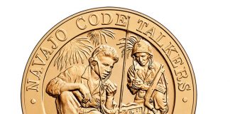 Code Talker Chester Nez Dies at 93 Navajo Code Talkers Bronze Medal - Obverse
