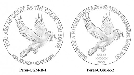 Shimon Peres Gold Medal Candidate Designs CGM-R-1 and CGM-R-2