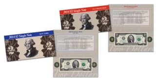 2014 $2 Single Note Collection Includes Two Banknotes 2014 $2 Single Note Collection