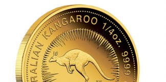 2014 Australian Silver and Gold Coin Releases for July 2014 25th Anniversary Australian Kangaroo One-Fourth Ounce Gold Proof Coin