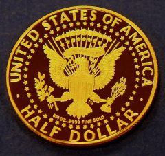 2014 50th Anniversary Kennedy Half-Dollar Gold Proof Coin - Reverse