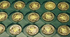 2014 50th Anniversary Kennedy Half-Dollar Gold Proof Coin - Tray View 5