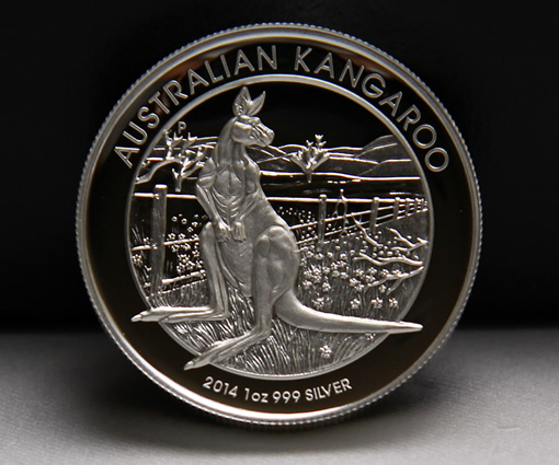 2014 Australian Kangaroo High Relief Silver Coin - Reverse