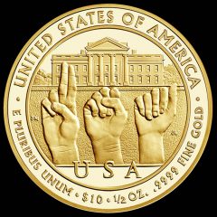 2014-W $10 Proof Grace Coolidge First Spouse Gold Coin - Reverse
