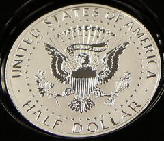 2014-W Reverse Proof 50th Anniversary Kennedy Half-Dollar Silver Coin - Reverse, Photo 1
