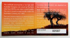 Certificate of Authenticity (inside)