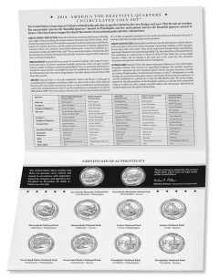 Inside View of the 2014 America the Beautiful Quarters Uncirculated Set