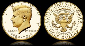 1964-2014 Proof 50th Anniversary Kennedy Half-Dollar Gold Coin