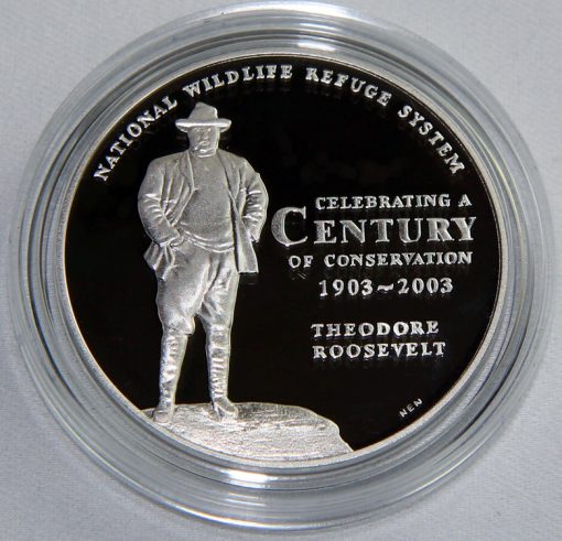 2003 Bald Eagle National Wildlife Refuge System Centennial Silver Medal - Obverse