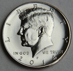 2014-P Uncirculated 50th Anniversary Kennedy Half-Dollar - Obverse