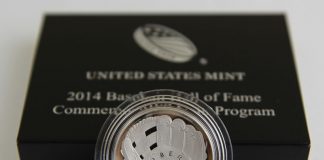 2014 Baseball Silver Dollar Sales Changed, First Move in 4 Months 2014-S 50c Proof National Baseball Hall of Fame Commemorative Coin