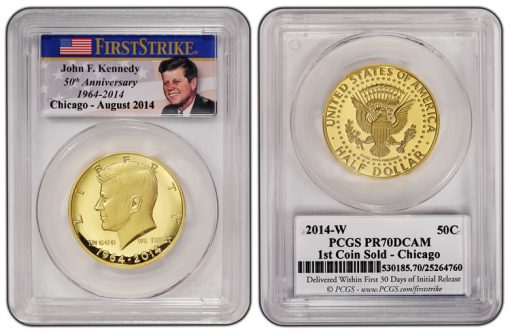 First Chicago Kennedy Gold Coin PCGS PR70 DCAM