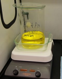 Photo of dissolved gold and silver