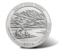 2014-P Great Sand Dunes National Park Five Ounce Silver Uncirculated Coin | CoinNews 2014-P Great Sand Dunes National Park Five Ounce Silver Uncirculated Coin