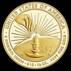2014-W $10 Proof Eleanor Roosevelt First Spouse Gold Coin - Reverse