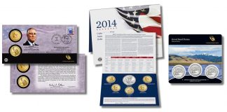 $1 Coin Covers and Coin Sets, Popular Coin News Stories Franklin Roosevelt $1 Coin Cover, Annual Uncirculated Dollar Coin Set and Great Sand Dunes National Park Quarters Three Coin Set