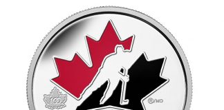 2014 Silver Coin for 100th Anniversary of Hockey Canada 2014 100th Anniversary of Hockey Canada 1 oz. Fine Silver Coin