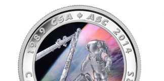 25th Anniversary Canadian Space Agency Coin Launches 2014 25th Anniversary Canadian Space Agency Silver Coin