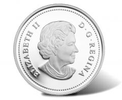 2014 25th Anniversary Canadian Space Agency Silver Coin - Obverse