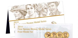 2014 First Spouse Bronze Four-Medal Set Available 2014 First Spouse Bronze Four-Medal Set