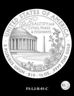 2015 First Spouse Gold Coin Design Candidate - FS-LJ-R-01-C
