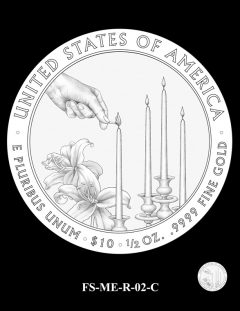 2015 First Spouse Gold Coin Design Candidate - FS-ME-R-02-C