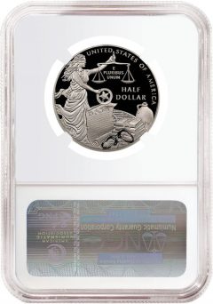 2015-S 50c Proof US Marshals Service Clad Commemorative Coin - Reverse