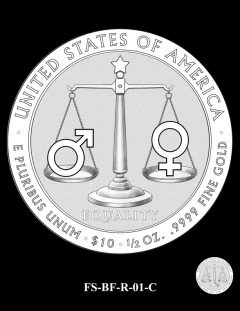 2016 First Spouse Gold Coin Design Candidate FS-BF-R-01-C