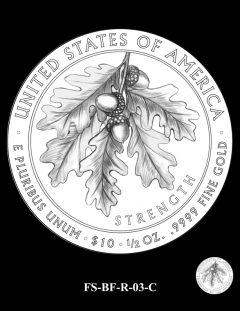 2016 First Spouse Gold Coin Design Candidate FS-BF-R-03-C