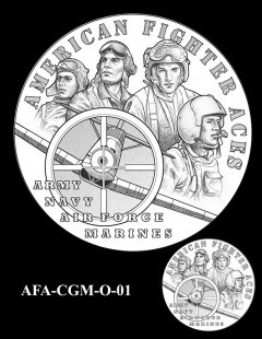 American Fighter Aces Congressional Gold Medal Design Candidate AFA-CGM-O-01