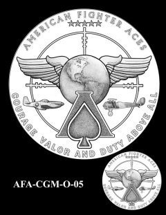 American Fighter Aces Congressional Gold Medal Design Candidate AFA-CGM-O-05