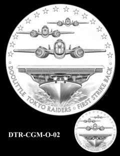 Doolittle Tokyo Raiders Congressional Gold Medal Design Candidate DTR-CGM-O-02