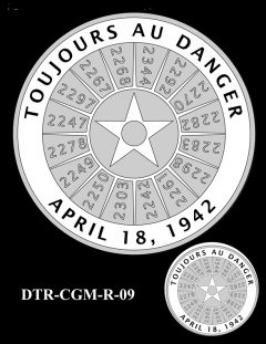 Doolittle Tokyo Raiders Congressional Gold Medal Design Candidate DTR-CGM-R-09