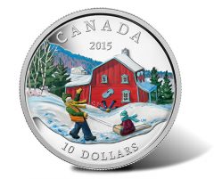 Canada 2015 $10 Winter Scene Silver Coin