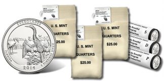2014 Everglades National Park Quarters Available Everglades National Park Quarters in US Mint bag and roll products