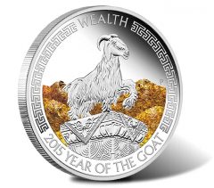 Lunar Good Fortune 2015 Year of the Goat Wealth Silver Proof Coin