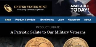 US Medals Celebrate Military Veterans US Mint Medals Promotion