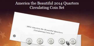 10-Coin Set of Circulating 2014 America the Beautiful Quarters US Mint promotion image of its 2014 America the Beautiful Quarters Circulating Coin Set