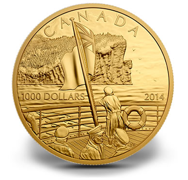 2014 $1,000 100th Anniversary of the Declaration of the First World War 10 Oz Gold Coin