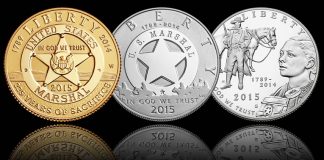 US Mint 12-Month Product Schedule for 2015 2015 U.S. Marshals Service 225th Anniversary Commemorative Coin